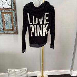 Victoria's Secret PINK Black Graphic Hoodie University of Iowa S